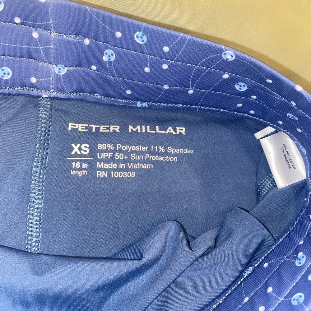 Peter Millar Women's Alice Short Putt Petal Hem Golf Skort - Storm size XS - Picture 7 of 9